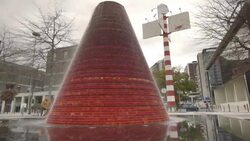 Lisbon Water Fountain Stock Footage