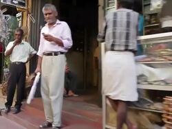 MS POV Busy Pettah market / Colombo, Western Province, Sri Lanka Stock Footage