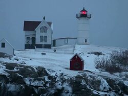 Cape Neddick Lighthouse Stock Footage