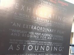 ATMOSPHERE - Signage at "Whiplash" Los Angeles Premiere Stock Footage