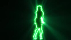 Shadow dancing sexy girl green Stock Footage