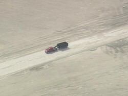 WS AERIAL TS ZI ZO View of car / Louisiana, United States Stock Footage