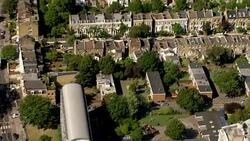 Aerials shots of Brockwell Lido & Herne Hill on the hottest September day since 1911 News Clip