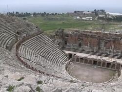 Roman Theatre, Pamukkale (Hierapolis), Turkey Stock Footage