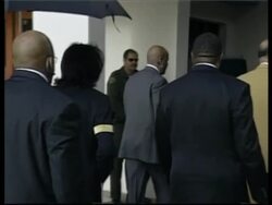 Prosecution witness Brian Barron arrives at court Instructional Video