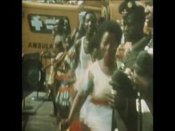 SYND 2 10 75 PRESIDENT AMIN WITH WALDHEIM News Clip