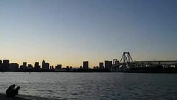 Rainbow Bridge Timelapse, Tokyo, Japan Stock Footage