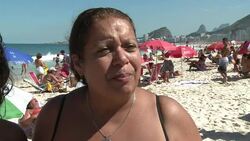 CLEAN: Fans on Copacabana beach disappointed at Brazilian defeat News Clip