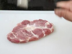 Pork Meat Tenderizing Stock Footage