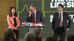 Andy Burnham And Ed Balls NHS Poster Launch - General Election 2015 News Clip