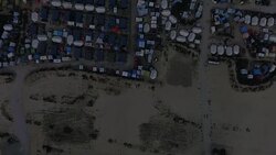 Aerial drone shots of Jungle Camp in Calais News Clip