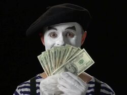 Mime Money 7 - Sad to Happy Stock Footage