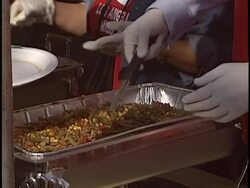 Los Angeles Mission Thanksgiving Stock Footage