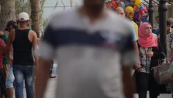 Bustiling shopping area of Beirut News Clip