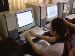 People working in a missing persons information centre after the Tsunami News Clip