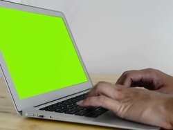 Typing On Laptop Keyboard Stock Footage