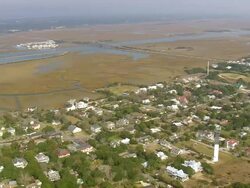 WS AERIAL View of Sullivans Island / South Carolina, United States Stock Footage