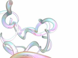 Twirling liquid tubes on White (seamless) Stock Footage