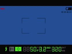 Blue Screen Digital SLR Viewfinder Video Stock Footage