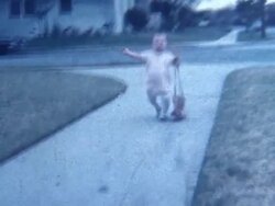 Baby With Purse Falling Down 1968 Stock Footage