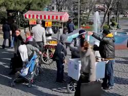 TEA AND CORN SELLERS Stock Footage