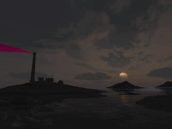 Ligthouse in the sunset. Stock Footage