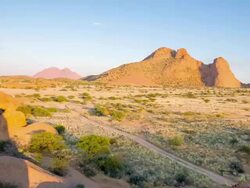 WS DS Mountain Range In Namibia Stock Footage