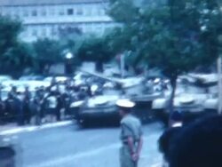 Tanks on Display 1962 Stock Footage