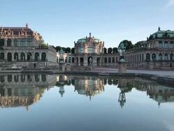 WS View of Zwinger palace / Dresden, Saxony, Germany Stock Footage