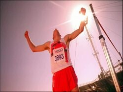 MS athlete celebrating, Australia Stock Footage