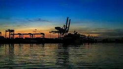 Dawn To Day Cargo Timelapse Stock Footage