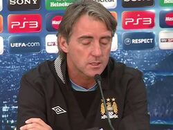 Roberto Mancini and David Silva interviews on Stock Footage