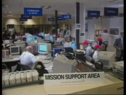 USA: GLOBAL SURVEYOR SPACECRAFT GOES INTO ORBIT AROUND MARS News Clip