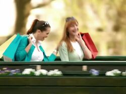 HD: Best Friends Shopping Stock Footage