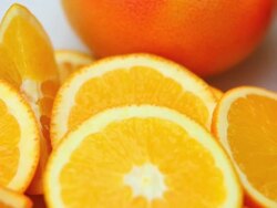 HD Macro Dolly Shot of Orange Slices Stock Footage