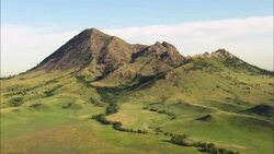 Approach To Bear Butte  - Aerial View - South Dakota,  Meade County,  United States Stock Footage