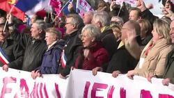 CLEAN : Tens of thousands march in Paris to back t News Clip