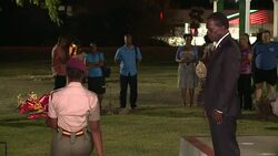 David Cameron visits the Cenotaph in St George's on his visit to Grenada News Clip