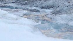 Sunlight and Mountain Glacier Melting Stock Footage