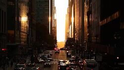 Sunset Ambulance in New York City Stock Footage