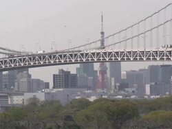 Rainbow Bridge, Skyline & Tokyo Bay News Clip