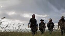 Female ranchers walking in remote rural field Stock Footage