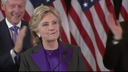 Hillary Clinton US Election Concession Speech News Clip