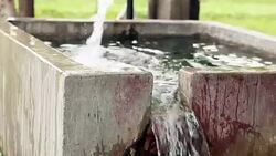 Fresh water falling in irrigation canal Stock Footage