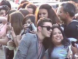 Nathan Sykes of The Wanted greets fans outside Stock Footage