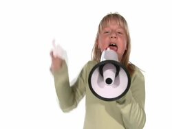 Shouting out loud Stock Footage