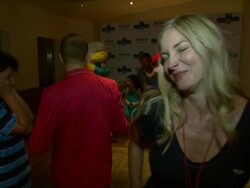 INTERVIEW Lisa Faulkner on not applying for Olympic tickets, not being a sports fan at the The Smurfs In 3D UK Gala Premiere at London England. (Footage by WireImage Video/Getty Images Entertainment Video) Stock Footage