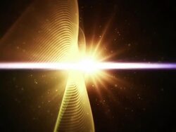 Loop: Light beam nad waves abstract background orange Stock Footage