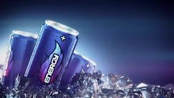 energy drink pass through Ice Cubes Stock Footage
