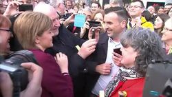 General Election 2015 - Nicola Sturgeon & SNP Launch New Poster News Clip